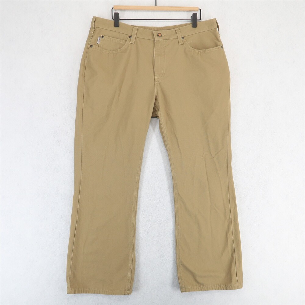 Carhartt Canvas Jean Womens 16x30 Tan Traditional Fit Bootcut Workwear Cotton‎